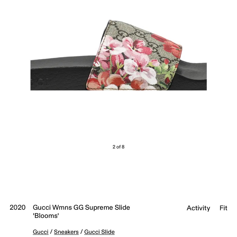 ❌SOLD❌Gucci Floral GG Supreme Slides with Black Sole